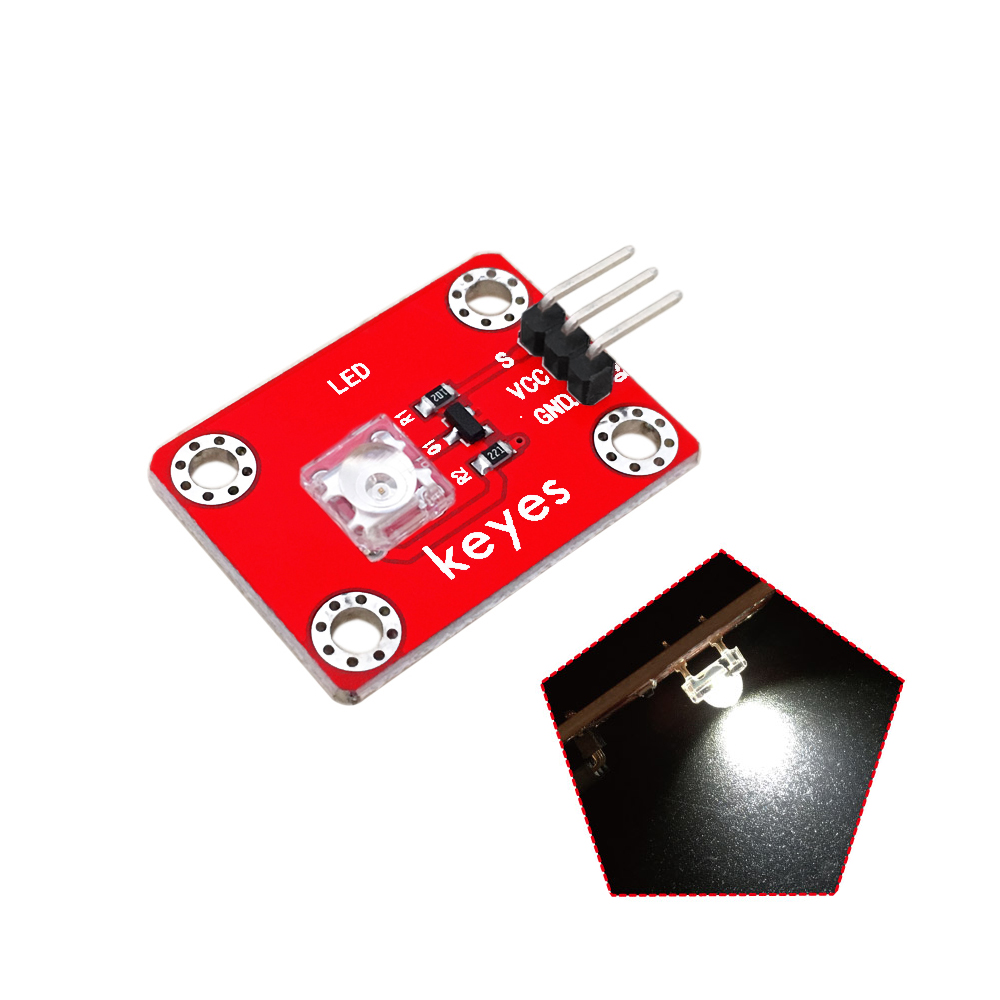 keyes 食人鱼LED白光模块(焊盘孔) 红色 环保